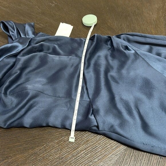 ASOS Design Blue Occasion Maxi Dress Off Shoulder Formal Gown Party - Picture 9 of 11